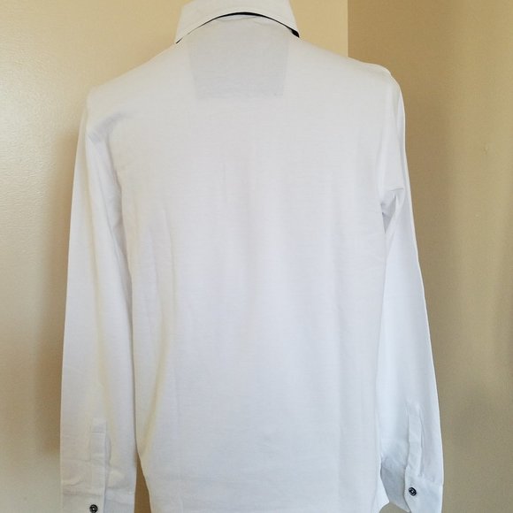 New Men's Impulso Italian While Shirt Long Sleeves 100% Cotton - Picture 8 of 14
